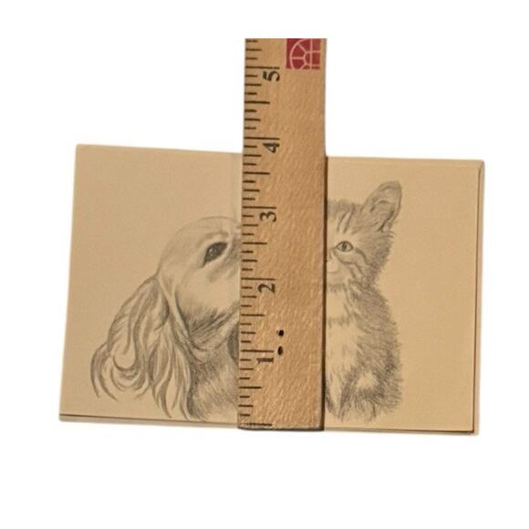 Ann Adams Lot 4 Dog Cat & Birds Art Cards 2 Postcards 2 Notecards w/ Envelopes - Picture 8 of 8